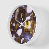 Lila Brown White Agate Stone Geode-Muster Uhr (Winkel)