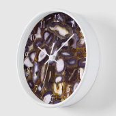 Lila Brown White Agate Stone Geode-Muster Uhr (Winkel)