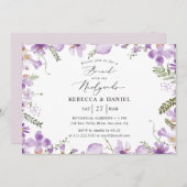 Lila Brunch mit Einladung zur Hochzeit (Vorne/Hinten)