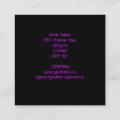 Lila Buble-Visitenkarte Quadratische Visitenkarte (Rückseite)