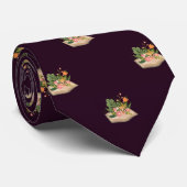 Lila Buch und Blume Romantik, Abschluss Krawatte (Gerollt)