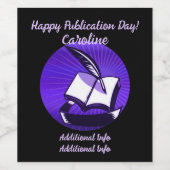 Lila Buch und Qualität Weinetikett (Einzelnes Label)