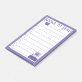 Lila Bücher zum Lesen von Post-It-Notes Post-it Klebezettel (angewinkelt)