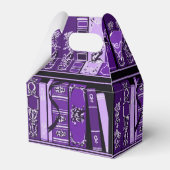 Lila Bücherregale Vintage Bücher Geschenkschachtel (Rückseite)