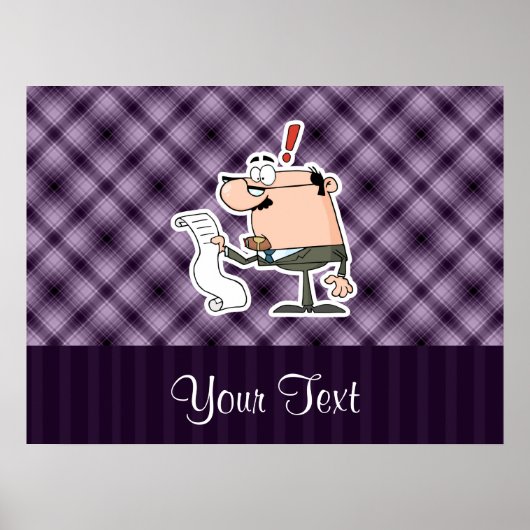 Lila Buchhalter Poster (Vorne)