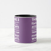 Lila Buchhalter sagt "3 Arten Buchhalter " Tasse (Zentrum)