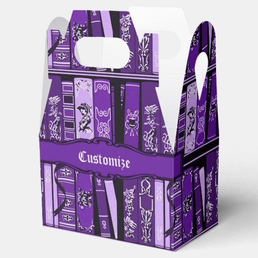 Lila Buchregal Vintage Bücherregale Gable Geschenkschachtel (Geöffnet)