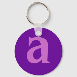 Lila Buchstabe oder Text auf T-Shirts und -Produkt Schlüsselanhänger