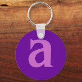 Lila Buchstabe oder Text auf T-Shirts und -Produkt Schlüsselanhänger (Vorderseite)