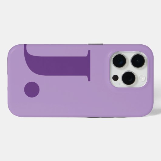 Lila Buchstabenfarbe Minimalistisch Case-Mate iPhone Hülle (Rückseite (Horizontal))