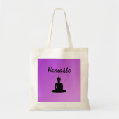 Lila Buddha Namaste Tragetasche (Vorne)