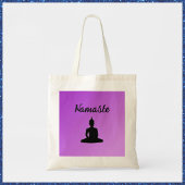 Lila Buddha Namaste Tragetasche