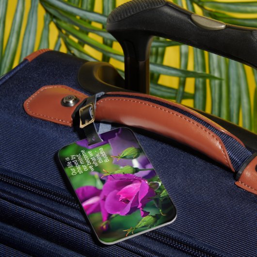 Lila Budgetierung Rose Motivierend Kostenvoranschl Gepäckanhänger (Vorderseite Insitu 1)