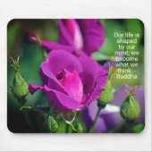 Lila Budgetierung Rose Motivierend Kostenvoranschl Mousepad (Vorne)