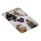 Lila Buffalo Kariert Snow Foto Urlaub Magnet (Rechte Seite)