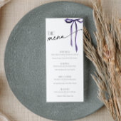 Lila Bugbinden der Karte des Brautparty des Knoten