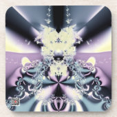 Lila Bühne Getränkeuntersetzer (Vorderseite)