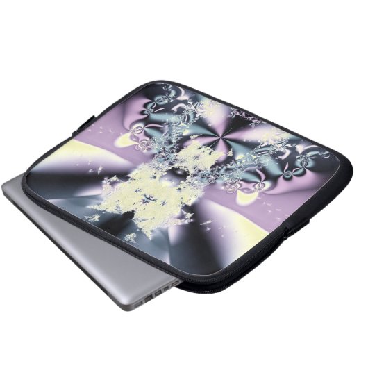 Lila Bühne Laptopschutzhülle (Vorne Knopf)