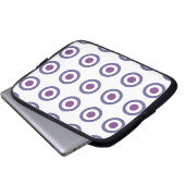 Lila Bullauge Laptopschutzhülle (Vorne Knopf)