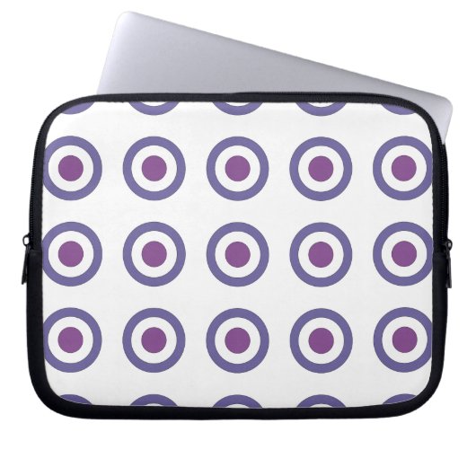 Lila Bullauge Laptopschutzhülle (Vorderseite)