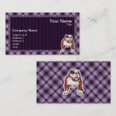 Lila Bulldogge Visitenkarte (Vorne/Hinten)