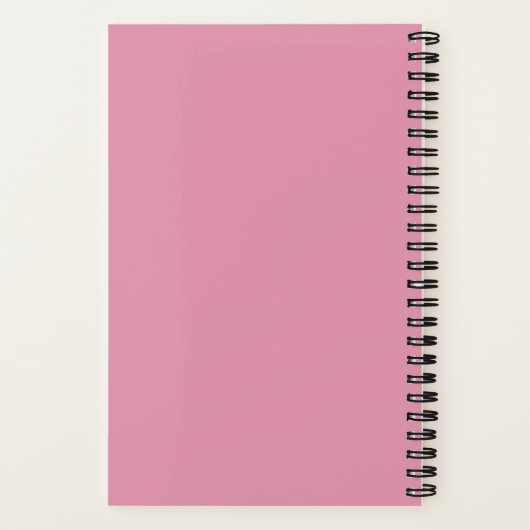 Lila Bullet-Journal mit personalisiertem Namen Notizblock (Rückseite)