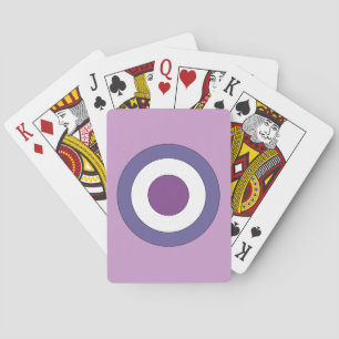 Lila Bulls-Eye Spielkarten