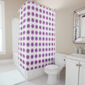 Lila Bullseye-Target-Polka-Dot-Round-Circles Duschvorhang (Beispiel)