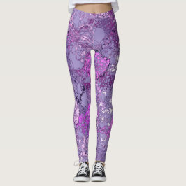 Lila Bündel Leggings