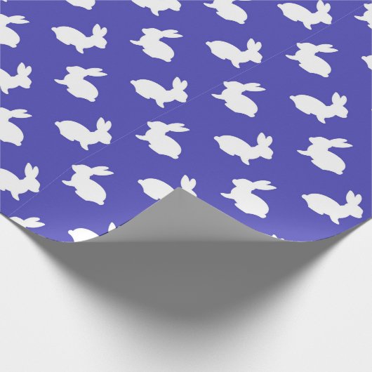 Lila Bunny Rabbit Geschenkwrake Geschenkpapier (Ecke)