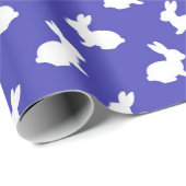 Lila Bunny Rabbit Geschenkwrake Geschenkpapier (Rolleneckpunkt)