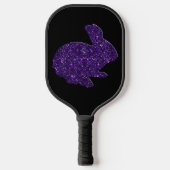 Lila Bunny Rabbit Pickleball Schläger (Vorderseite)