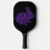 Lila Bunny Rabbit Pickleball Schläger (Rückseite)