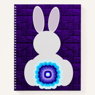Lila Bunny Spiral Notebook Notizblock