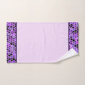 Lila Buntglas Badhandtuch Set (Handtuch)