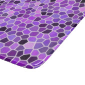 Lila Buntglas Schneidebrett (Ecke)