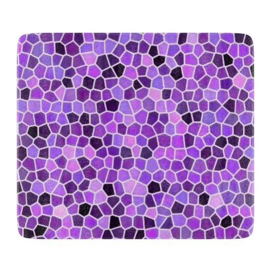 Lila Buntglas Schneidebrett (Vorderseite)