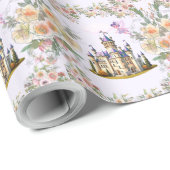 Lila Burg Thema Geschenkpapier (Rolleneckpunkt)