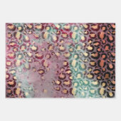 Lila Burgundy Aqua Mint Zebra Geschenkpapier Set (Vorderseite 2)