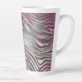 Lila Burgundy Aqua Mint Zebra Milchtasse (Rechts)