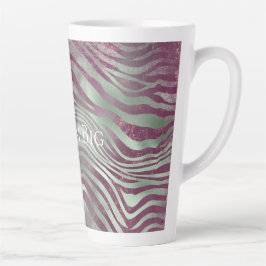 Lila Burgundy Aqua Mint Zebra Milchtasse