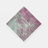 Lila Burgundy Aqua Mint Zebra Serviette (Ecke)