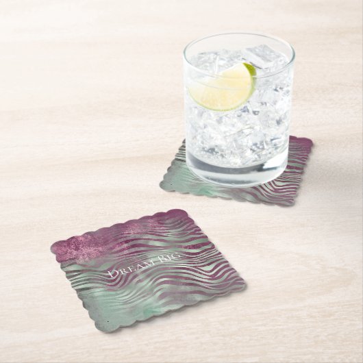 Lila Burgundy Aqua Mint Zebra Untersetzer (Vor Ort)