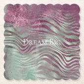 Lila Burgundy Aqua Mint Zebra Untersetzer (Vorderseite)