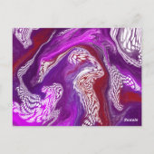 Lila Burgundy Pour Paint.Wedding Speichern Sie das Postkarte (Rückseite)