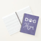 Lila Burlap Dog Mama Notebook Notizblock (Innenseite)