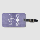 Lila Burlap Hund Mama Gepäckanhänger (Vorderseite (Horizontal))