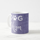 Lila Burlap Hund Mama Kaffee Tasse (Vorderseite Links)