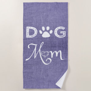 Lila Burlap Hund Mama Strandtuch