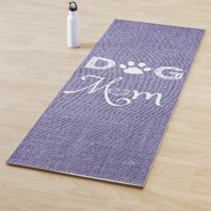 Lila Burlap Hund Mama Yoga Mat Yogamatte